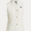 Cream Women’s Ralph Lauren Diamond-Quilted Vest