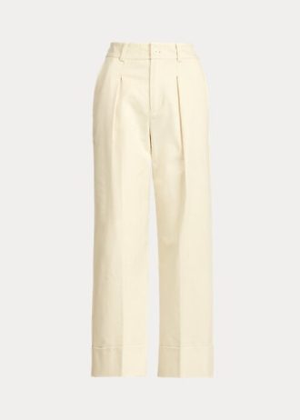 Cream Women’s Ralph Lauren Double-Faced Stretch Cotton Ankle Pants Cream Women’s Ralph Lauren Double-Faced Stretch Cotton Ankle Pants
