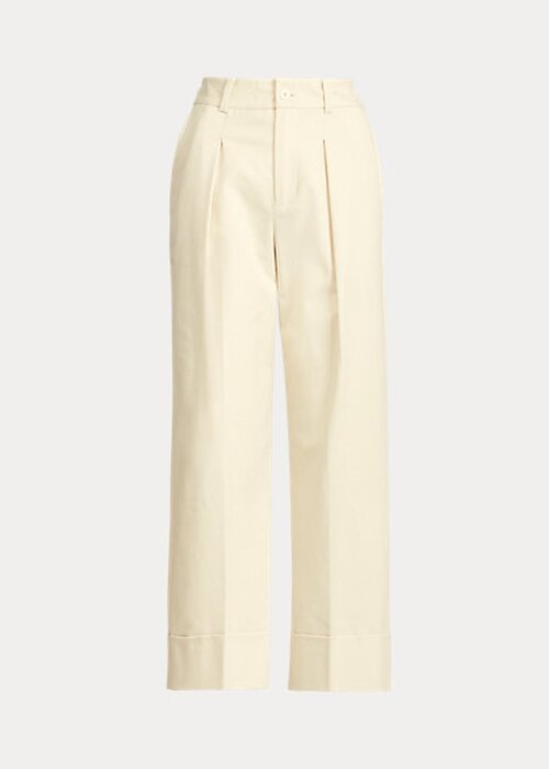 Cream Women’s Ralph Lauren Double-Faced Stretch Cotton Ankle Pants Cream Women’s Ralph Lauren Double-Faced Stretch Cotton Ankle Pants