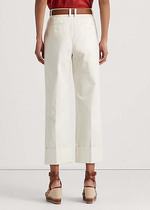 Cream Women’s Ralph Lauren Double-Faced Stretch Cotton Ankle Pants Cream Women’s Ralph Lauren Double-Faced Stretch Cotton Ankle Pants