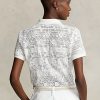 Cream Women’s Ralph Lauren Geometric-Lace Polo Shirts Cream Women’s Ralph Lauren Geometric-Lace Polo Shirts