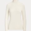 Cream Women’s Ralph Lauren Jersey Turtleneck T Shirts Cream Women’s Ralph Lauren Jersey Turtleneck T Shirts