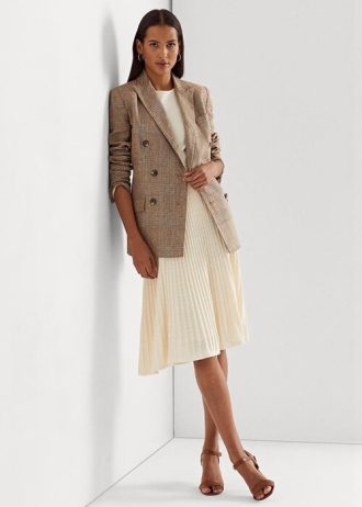 Cream Women’s Ralph Lauren Linen-cotton Knit Skirts