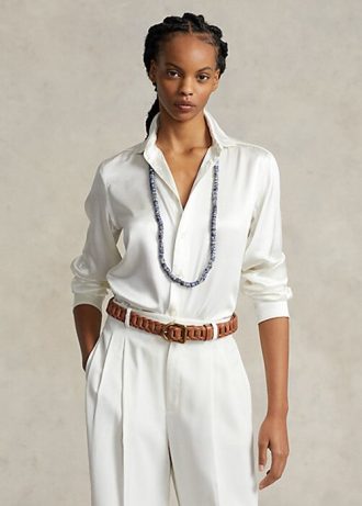 Cream Women’s Ralph Lauren Mulberry Silk Shir Shirts