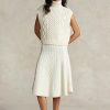 Cream Women’s Ralph Lauren Multi-cable Wool-cashmere A-line Skirts Cream Women’s Ralph Lauren Multi-cable Wool-cashmere A-line Skirts