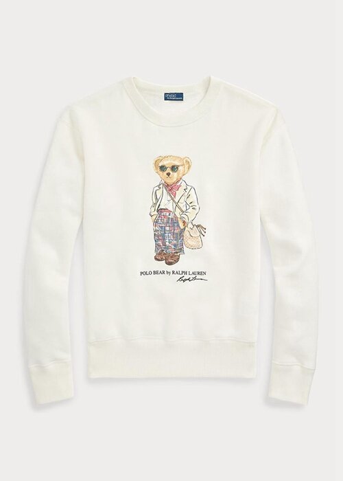 Cream Women’s Ralph Lauren Polo Bear Fleece Crewneck Sweatshirts Cream Women’s Ralph Lauren Polo Bear Fleece Crewneck Sweatshirts