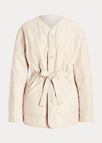 Cream Women’s Ralph Lauren Reversible Quilted Ripstop Jackets
