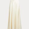 Cream Women’s Ralph Lauren Satin A-Line Skirts Cream Women’s Ralph Lauren Satin A-Line Skirts