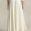 Cream Women’s Ralph Lauren Satin A-Line Skirts Cream Women’s Ralph Lauren Satin A-Line Skirts