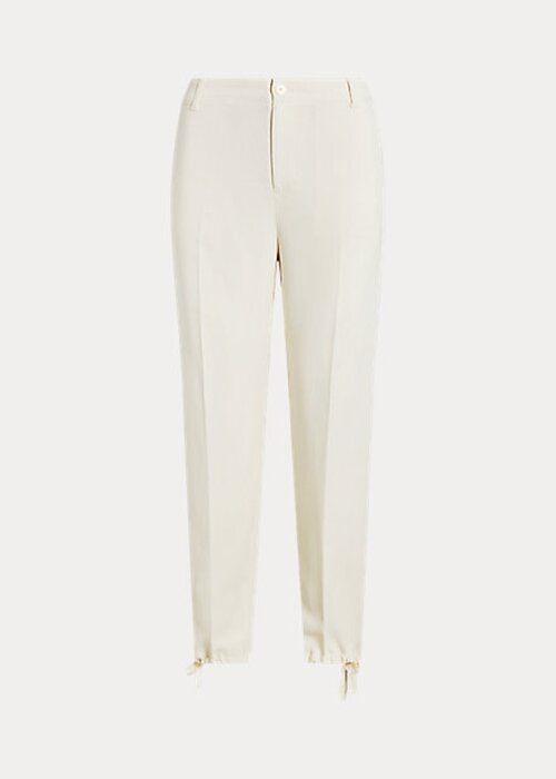 Cream Women’s Ralph Lauren Stretch Cady Tapered Pants Cream Women’s Ralph Lauren Stretch Cady Tapered Pants