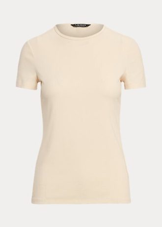Cream Women’s Ralph Lauren Stretch Cotton T Shirts