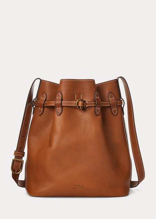 Cuoio Women’s Ralph Lauren Leather Large Bellport Bucket Bags Cuoio Women’s Ralph Lauren Leather Large Bellport Bucket Bags