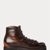 Dark Brown Men’s Ralph Lauren Darrow Calfskin Boots