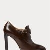 Dark Brown Women’s Ralph Lauren Lydell Burnished Calfskin Boots
