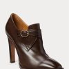 Dark Brown Women’s Ralph Lauren Lydell Burnished Calfskin Boots