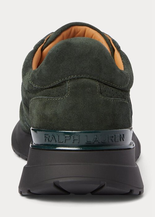 Dark Green Men’s Ralph Lauren Ethan Calf-Suede Sneakers Dark Green Men’s Ralph Lauren Ethan Calf-Suede Sneakers