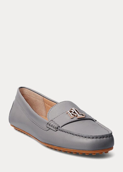 Dark Grey Women’s Ralph Lauren Barnsbury Nappa Leather Driver Loafers Dark Grey Women’s Ralph Lauren Barnsbury Nappa Leather Driver Loafers