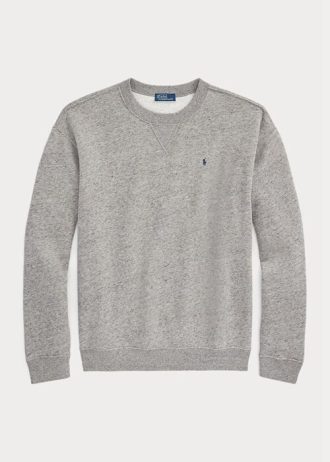 Dark Grey Women’s Ralph Lauren Fleece Crewneck Pullover Sweatshirts