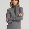 Dark Grey Women’s Ralph Lauren Funnelneck Jersey Pullover Sweatshirts