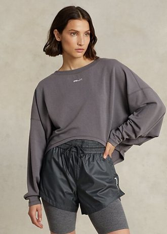 Dark Grey Women’s Ralph Lauren Oversize Stretch-Blend Fleece Sweatshirts