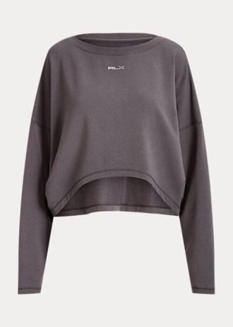 Dark Grey Women’s Ralph Lauren Oversize Stretch-Blend Fleece Sweatshirts