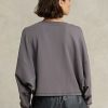 Dark Grey Women’s Ralph Lauren Oversize Stretch-Blend Fleece Sweatshirts