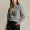Dark Grey Women’s Ralph Lauren Polo Bear Fleece Crewneck Sweatshirts Dark Grey Women’s Ralph Lauren Polo Bear Fleece Crewneck Sweatshirts