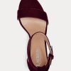 Dark Red Women’s Ralph Lauren Sylvia Velvet Heels