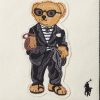 Ecru/Black Women’s Ralph Lauren Canvas Small Polo Bear Tote Bags