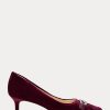 Fuchsia Women’s Ralph Lauren Amory Velvet Heels