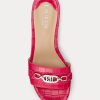 Fuchsia Women’s Ralph Lauren Roxanne Embossed Leather Sandals Fuchsia Women’s Ralph Lauren Roxanne Embossed Leather Sandals