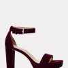 Dark Red Women’s Ralph Lauren Sylvia Velvet Heels