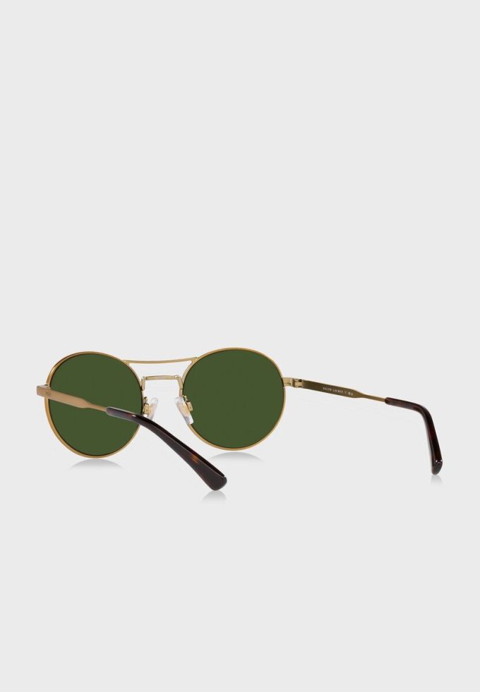 Gold Men’s Ralph Lauren 0Ph3142 Round Sunglasses