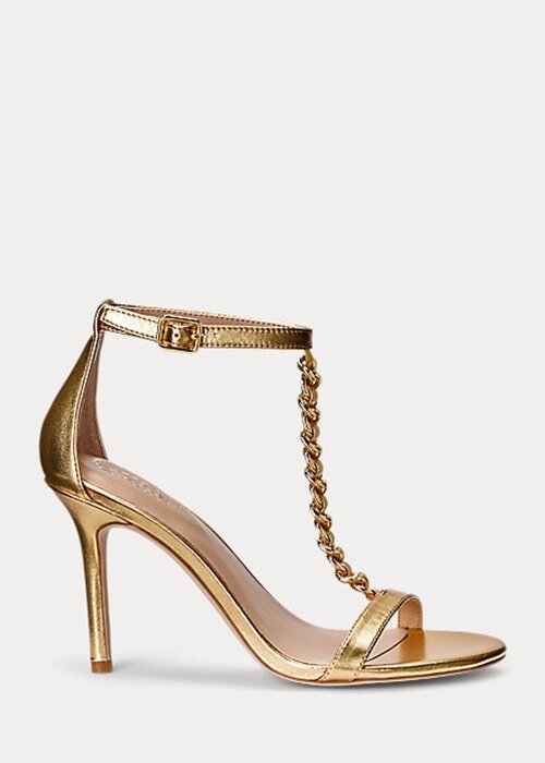 Gold Women’s Ralph Lauren Kate Metallic Nappa Leather Sandals Gold Women’s Ralph Lauren Kate Metallic Nappa Leather Sandals