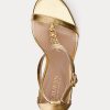 Gold Women’s Ralph Lauren Kate Metallic Nappa Leather Sandals Gold Women’s Ralph Lauren Kate Metallic Nappa Leather Sandals
