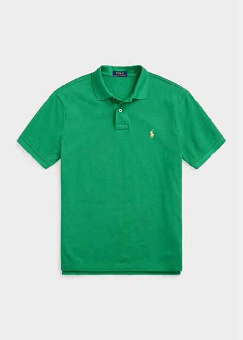 Green Men’s Ralph Lauren Custom Slim Fit Mesh Polo Shirts Green Men’s Ralph Lauren Custom Slim Fit Mesh Polo Shirts