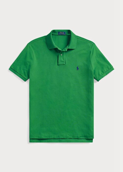 Green Men’s Ralph Lauren Custom Slim Fit Mesh Polo Shirts Green Men’s Ralph Lauren Custom Slim Fit Mesh Polo Shirts