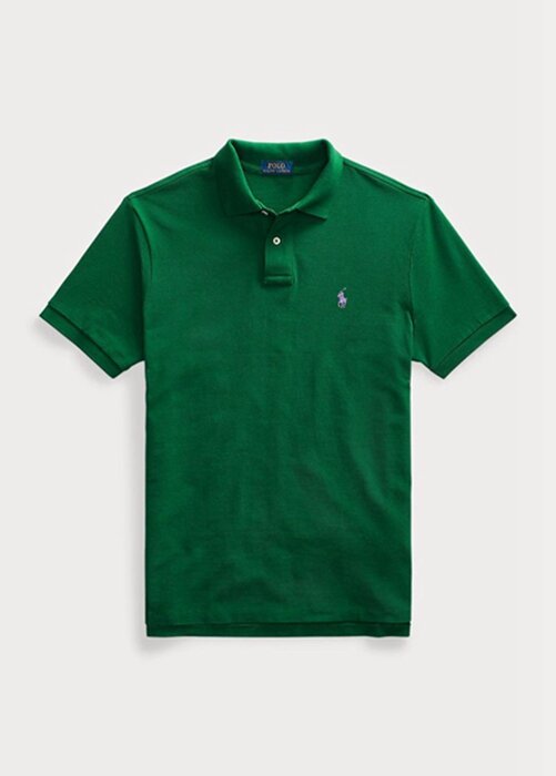 Green Men’s Ralph Lauren Custom Slim Fit Mesh Polo Shirts Green Men’s Ralph Lauren Custom Slim Fit Mesh Polo Shirts