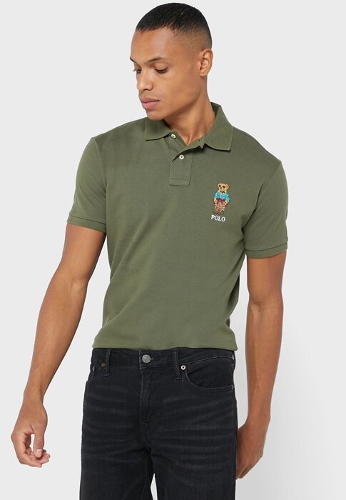 Green Men’s Ralph Lauren Custom Slim Fit Polo Shirts Green Men’s Ralph Lauren Custom Slim Fit Polo Shirts