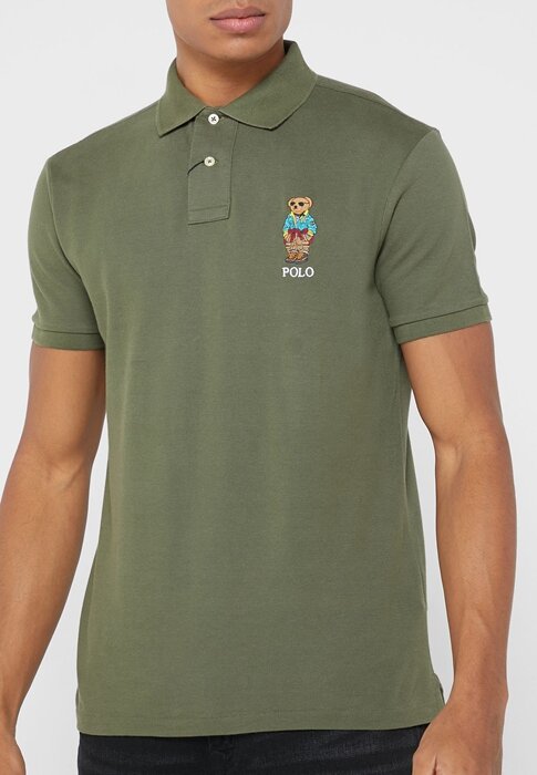 Green Men’s Ralph Lauren Custom Slim Fit Polo Shirts Green Men’s Ralph Lauren Custom Slim Fit Polo Shirts