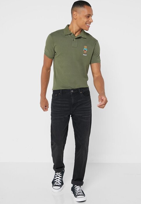 Green Men’s Ralph Lauren Custom Slim Fit Polo Shirts Green Men’s Ralph Lauren Custom Slim Fit Polo Shirts