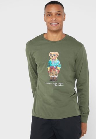 Green Men’s Ralph Lauren Graphic Crew Neck T Shirts