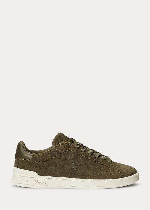 Green Men’s Ralph Lauren Heritage Court II Suede Sneakers Green Men’s Ralph Lauren Heritage Court II Suede Sneakers