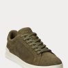 Green Men’s Ralph Lauren Heritage Court II Suede Sneakers Green Men’s Ralph Lauren Heritage Court II Suede Sneakers
