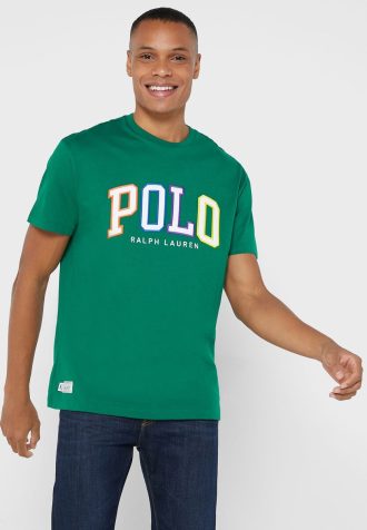 Green Men’s Ralph Lauren Logo Crew Neck T Shirts