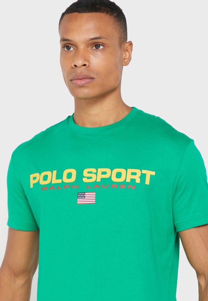 Green Men’s Ralph Lauren Logo Crew Neck T Shirts