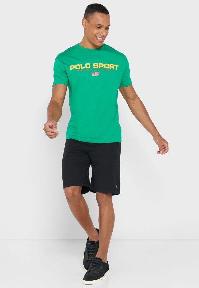 Green Men’s Ralph Lauren Logo Crew Neck T Shirts