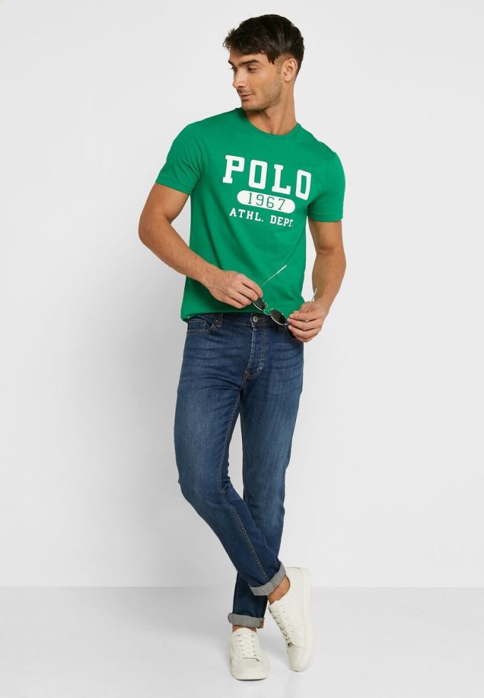 Green Men’s Ralph Lauren Logo Crew Neck T Shirts