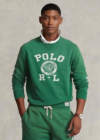 Green Men’s Ralph Lauren Logo Fleece Pullover  Sweatshirt