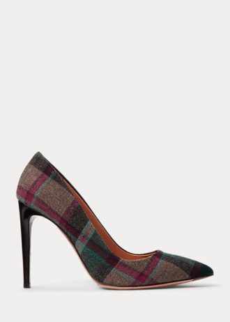 Green / Red Women’s Ralph Lauren Celia Plaid Wool Heels Green / Red Women’s Ralph Lauren Celia Plaid Wool Heels